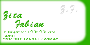 zita fabian business card